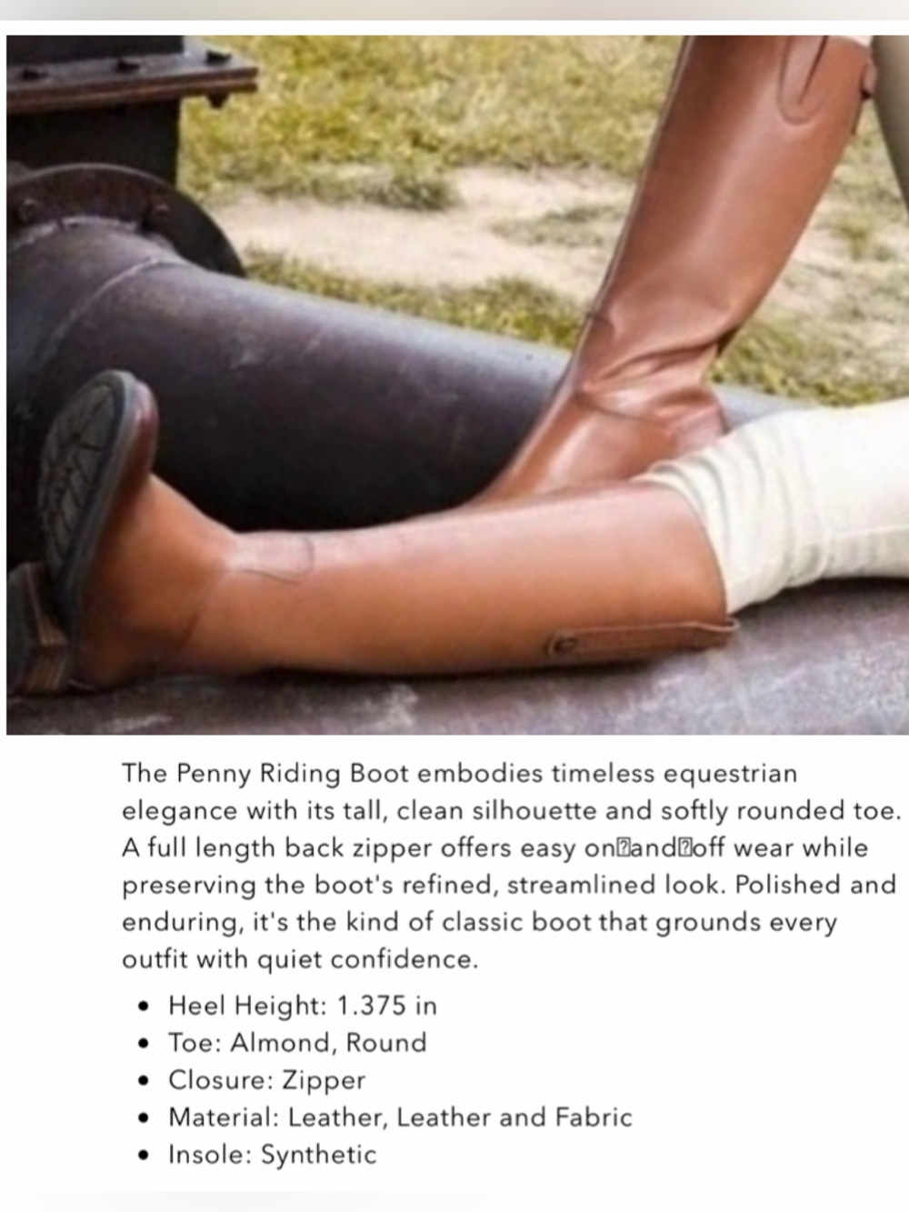 Sam Edelman Penny Riding Boots Equestrian Whiskey Leather US 6 Timeless Classic - Picture 7 of 16